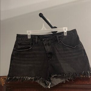 Good American Dark Gray Jean Shorts